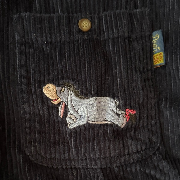 Vintage Disney Corduroy Shirt with Pooh and Eeyore Patches - Picture 4 of 7